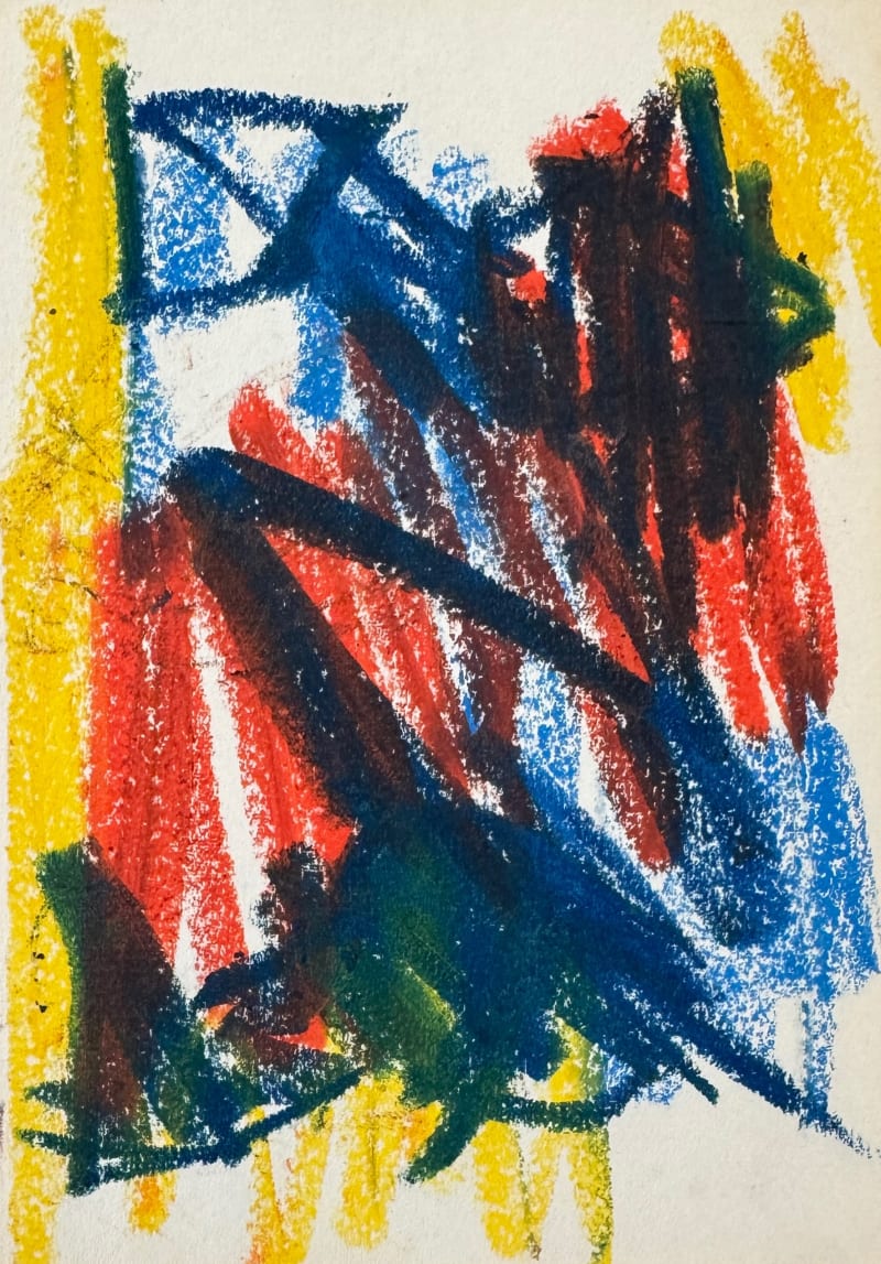 Michael (Corinne) West Untitled, circa 1960s Oil pastel and paper, 6 x 4 in. (15.2 x 10.2 cm)