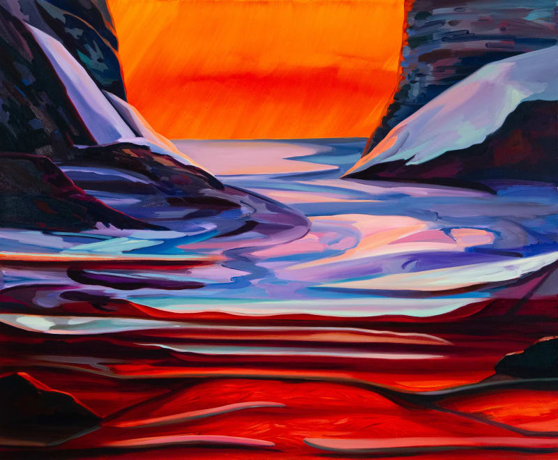 Rachel MacFarlane The Scolding Sky at Athabasca Glacier, 2024 Oil on linen, 30 x 36 in. (76.2 x 91.4 cm)