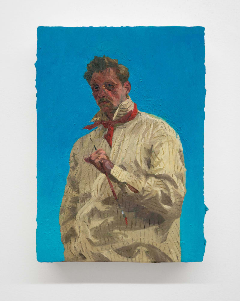 Samuel Guy Privateer, 2025 Oil on panel, 13 1/4 x 9 1/4 x 1 3/4 in. (33.7 x 23.5 x...