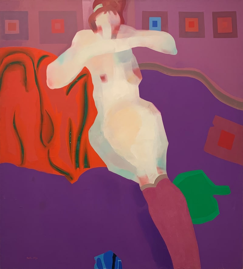 Ralph Della-Volpe Figure in Purple Stockings, 1959-60 Oil on canvas, 54 x 50 inches