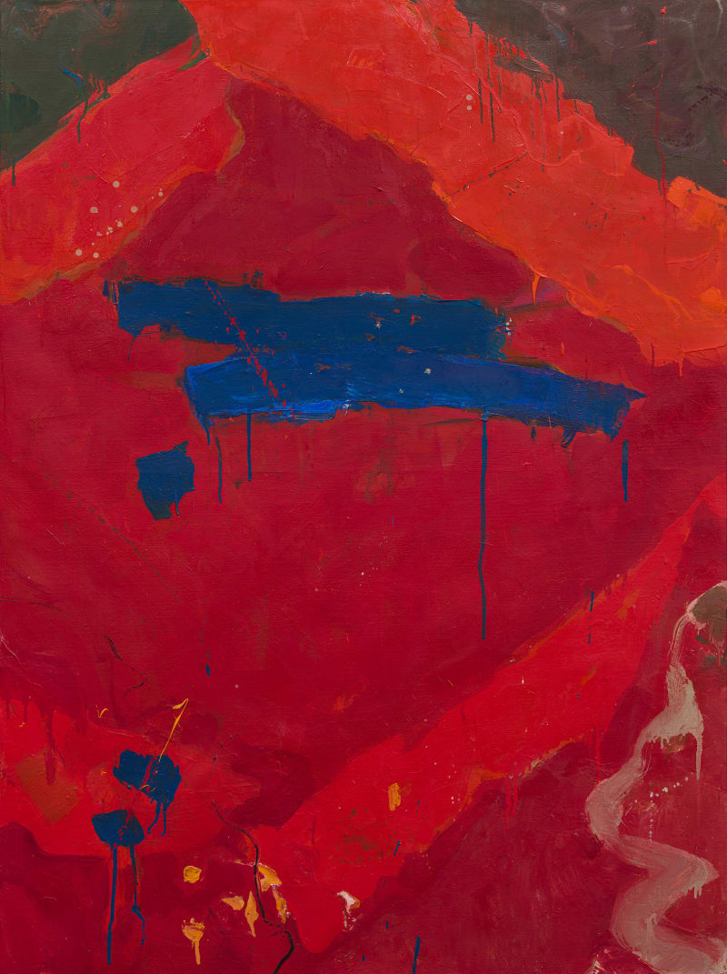 Teruko Yokoi Red Diamond with Blue, 1960–61 Oil on canvas, 51 5/8 x 38 in. (131 x 96.5 cm)
