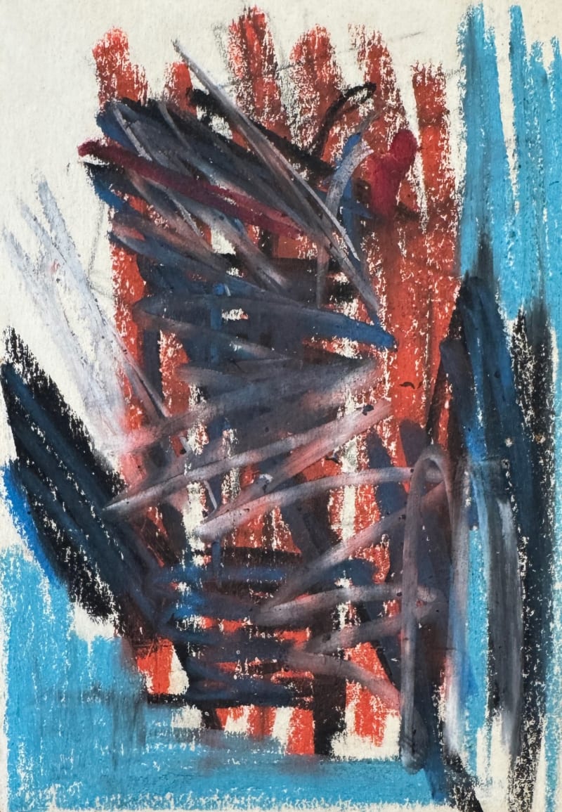 Michael (Corinne) West Untitled (Graphite sketch verso), circa 1960s Oil pastel and paper, 6 x 4 in. (15.2 x 10.2...