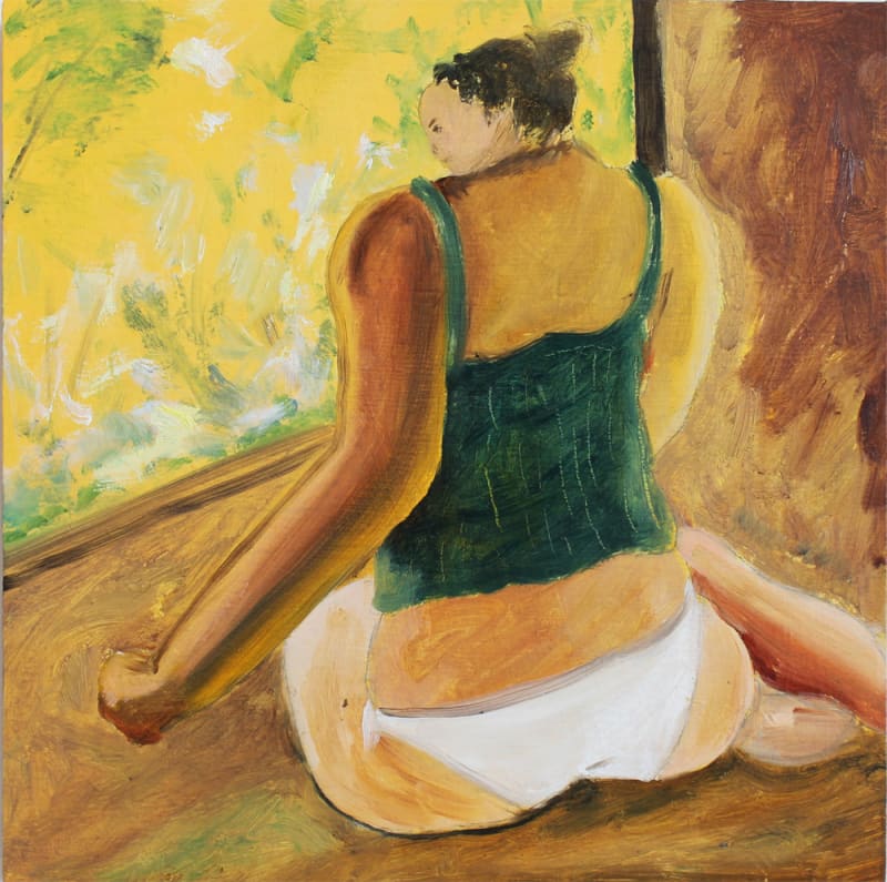 Hiroya Kurata, Girl with white underwear, 2020