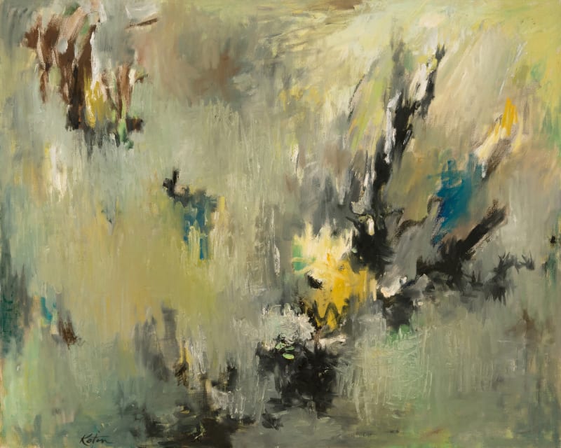 Albert Kotin Whispering Rain, 1956 Oil on canvas, 40 x 50 in (101.6 x 127 cm)