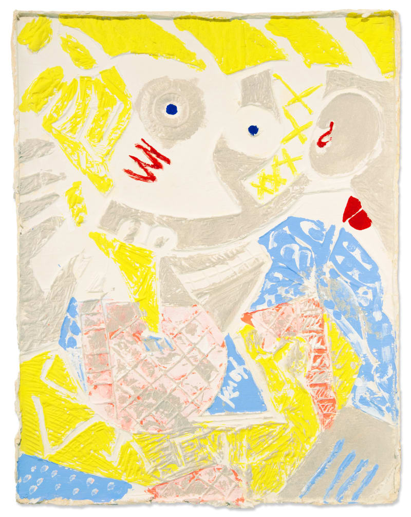 Knox Martin Woman, 2017 Acrylic on pressed paper, 24 3/4 x 19 inches