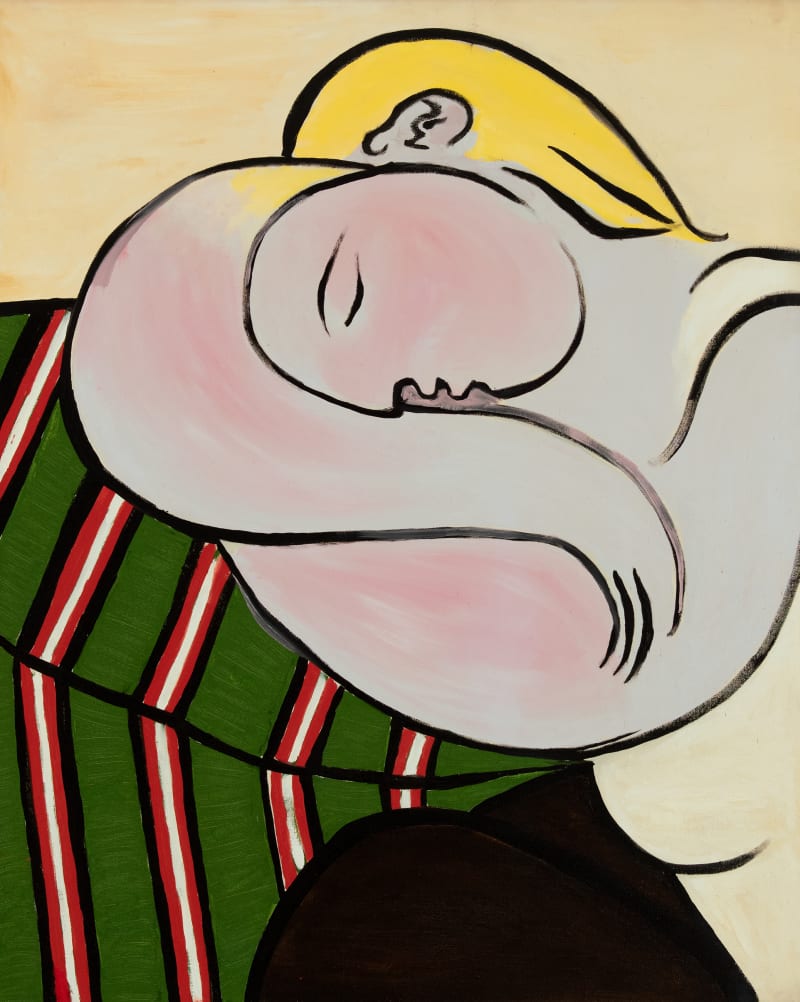 Mike Bidlo Not Picasso: Girl with the Golden Hair, 2nd Version, 1983 Oil on unprimed canvas, 39 3/8 x 31...