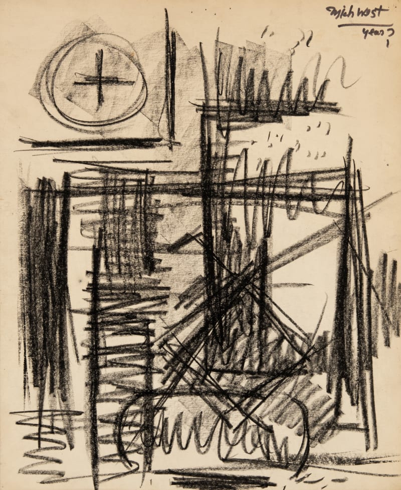 Michael (Corinne) West Untitled, circa 1970s Charcoal on Oak Tag, 17 x 14 in (43.2 x 35.6 cm)