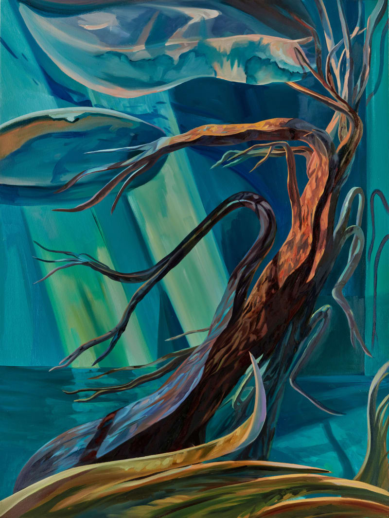 Rachel MacFarlane Clearwater Lightning Storm, 2022 Oil on canvas, 48 x 36 in. (121.9 x 91.4 cm)