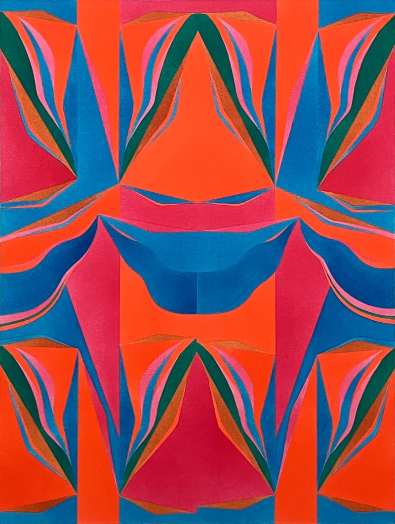 Margaux Ogden Bathers (Vat Orange, Cyan, Quinacridone Red, Phthalo Green & Pink), 2025 Acrylic on canvas, 48 x 36 in....