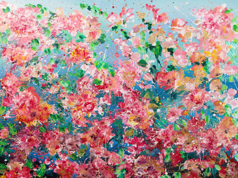 Gabrielle Yi-Wen Mar Peony Paradigm, 2024 Acrylic on canvas, 36 x 48 in. (91.4 x 121.9 cm)