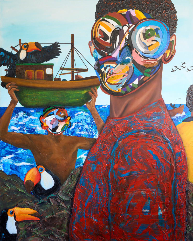 Jonni Cheatwood “I’ve Been a Muse for a Mule”, 2025 Oil, acrylic and molding paste on canvas, 60 x 48...