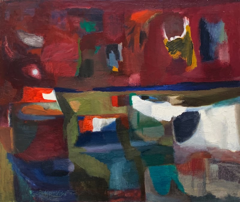 Ralph Della-Volpe Docks and Clouds, 1954-55 Oil on canvas, 22 x 28 inches