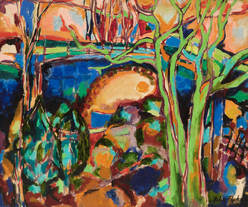 Audrey Flack Gloriosa Bridge, 1948–49 Oil on canvas, 20 1/2 x 24 inches (52.1 x 61 cm)