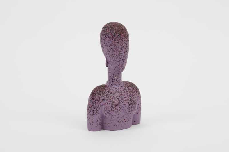 John Knuth Modigliani, Big Red Bust, 2025 Acrylic/flyspeck on resin, 6 1/2 x 4 x 2 in. (16.5 x 10.2...