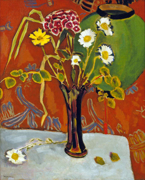 Man Ray, Flowers with Red Background, 1913