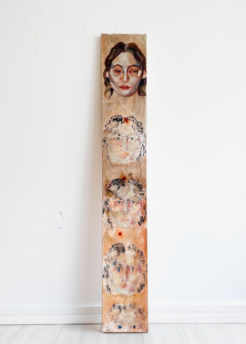 Anna Berghuis Totem (Mind Wandering), 2025 Oil on canvas, 72 x 11 in. (182.9 x 27.9 cm)