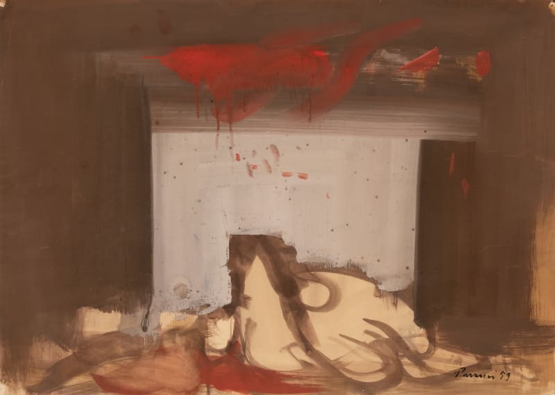 Betty Parsons Untitled, 1959 Gouache on paper, 19 1/2 x 27 1/2 in. (49.5 x 69.8 cm)