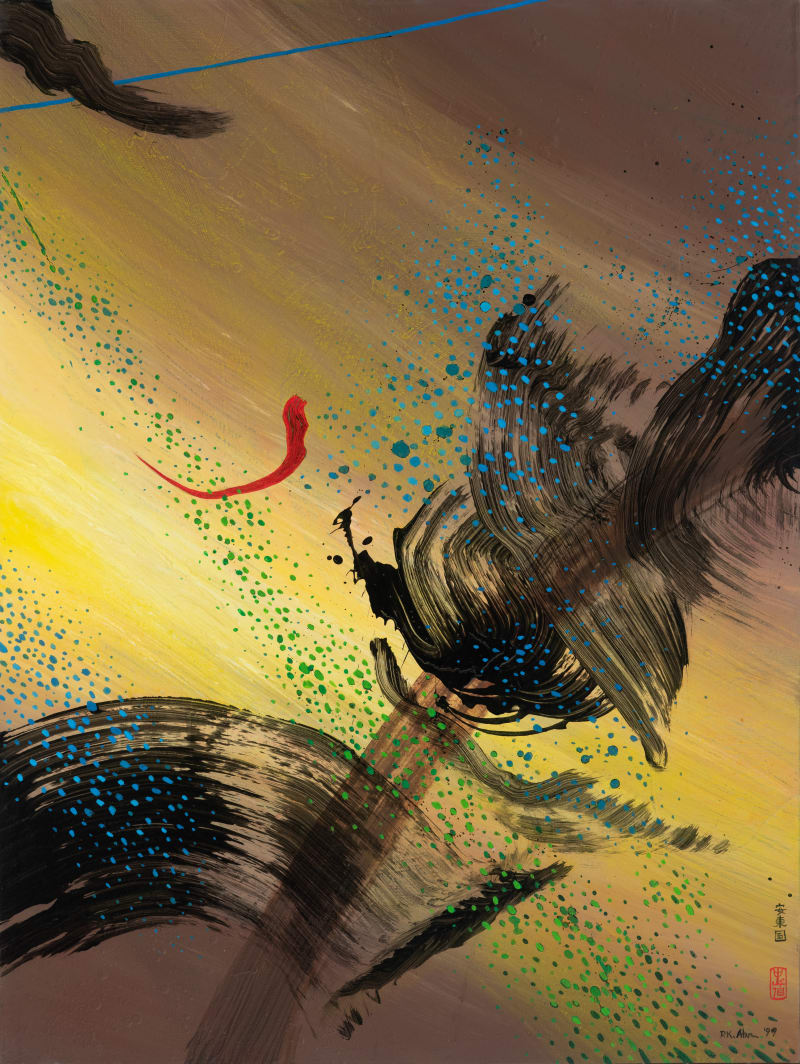 Don Ahn Dragon with Red, 1999 Acrylic on canvas, 48 x 36 in. (121.9 x 91.4 cm)