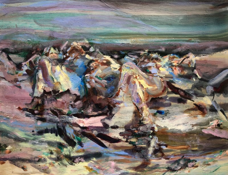 Kylie Manning Gemütlichkeit - metaphorical coziness, 2020 Oil on canvas, 14 x 18 inches (35.6 x 45.7 cm)