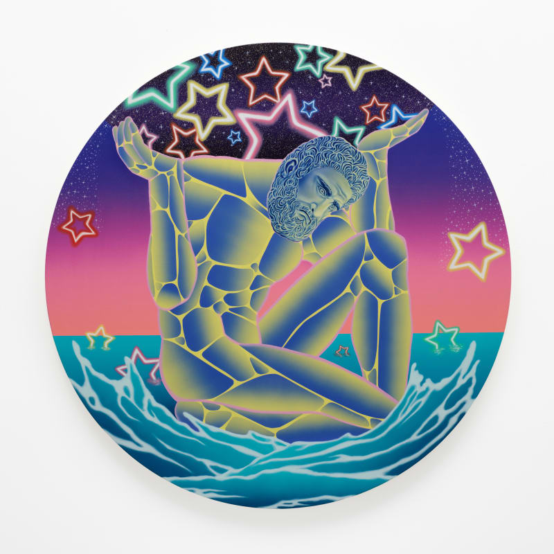 Paul Anagnostopoulos Stars Don't Fail Me Now, 2025 Acrylic and oil on wood panel, 36 x 36 in. (91.4 x...