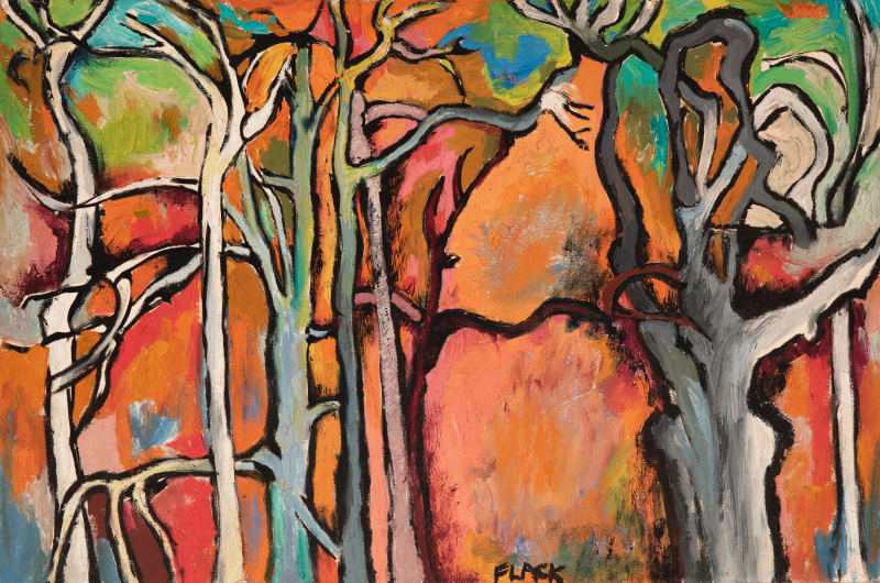 Audrey Flack Ascending Forest, 1948–49 Oil on canvas, 20 x 30 inches (50.8 x 76.2 cm)