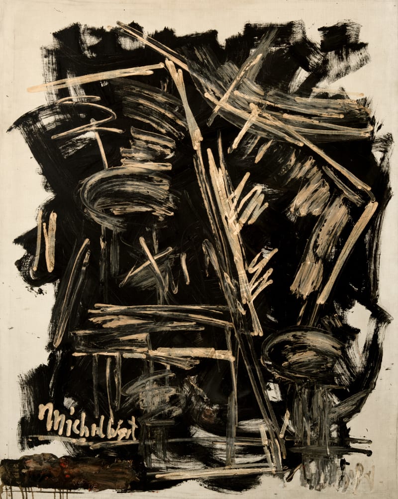 Michael (Corinne) West White Writing, 1966 Oil on canvas, 59 5/8 x 47 1/2 inches (151.4 x 120.7 cm)