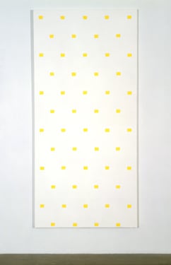 Niele Toroni Yellow Painting (Rouge-Jaune-Bleu-Noir), 1997