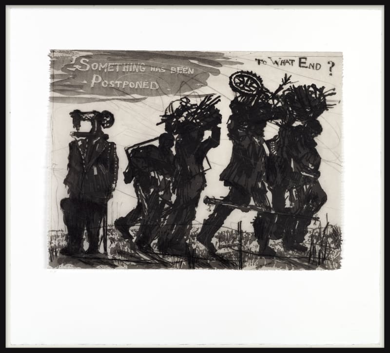 William Kentridge Something Has Been Postponed, 2019