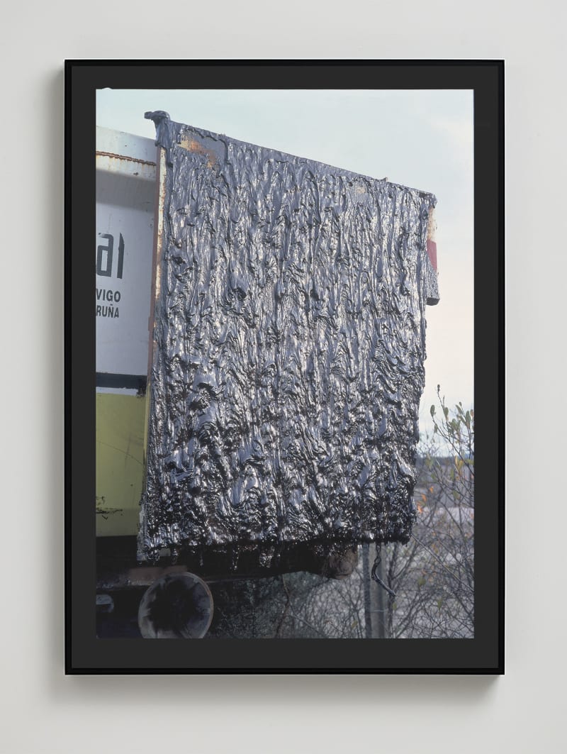 Allan Sekula Dripping black trapezoid (Lendo, 12/22/02), 2002