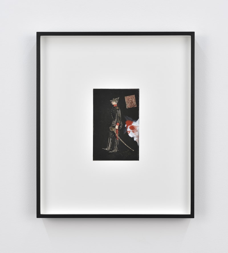 Tacita Dean Found Postcard Monoprint (Général Pétard), 2018