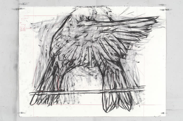 William Kentridge Drawing for 'Preparing the Flute', (Two birds flapping),, 2005
