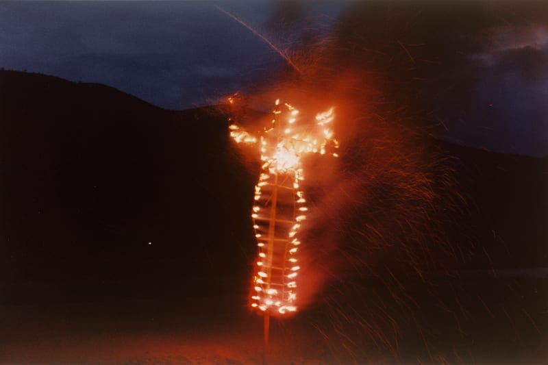 Ana Mendieta Anima, Silueta de Cohetes (Firework Piece) , 1976