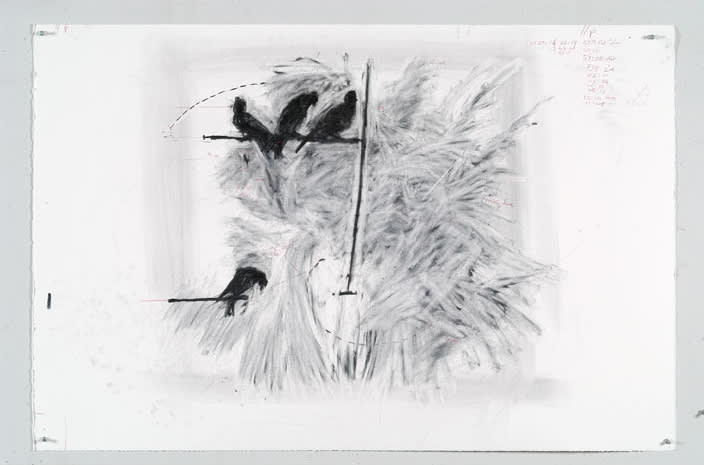 William Kentridge Drawing for 'Preparing the Flute', (Four birds),, 2005