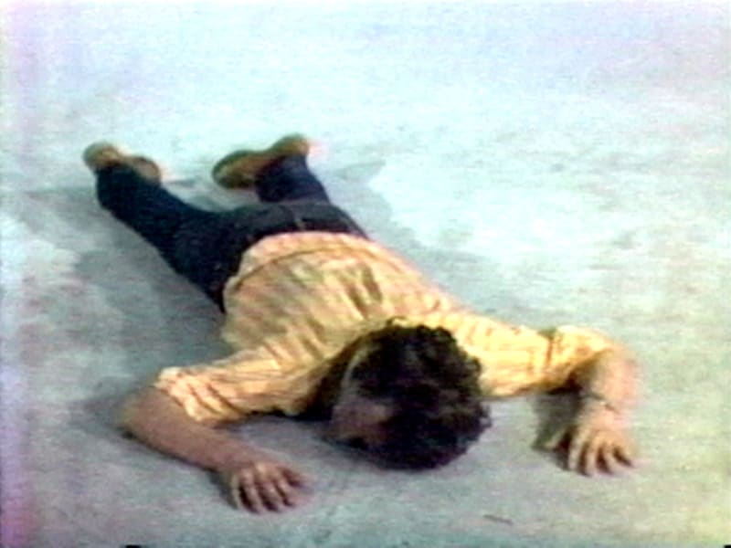 Bruce Nauman Tony Sinking into the Floor, Face Up and Face Down, 1973 Videotape, color, sound 60 min., to be...
