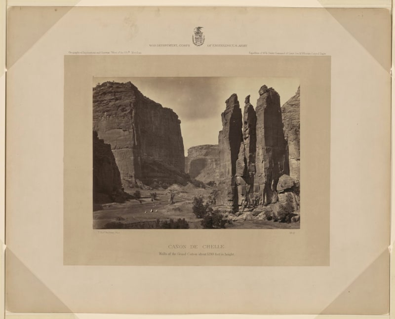 Timothy H. O'Sullivan Cañon de Chelle. Walls of the Grand Cañon about 1200 feet in height, 1873