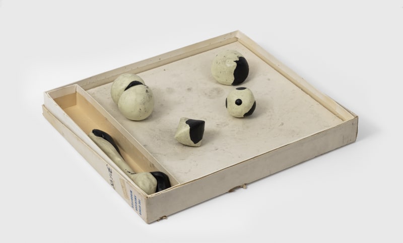 Gabriel Orozco Penske Work Project: One Lost, 1998 Cardboard box, plasticine 2 1/2 x 12 3/4 x 14 3/4 in....