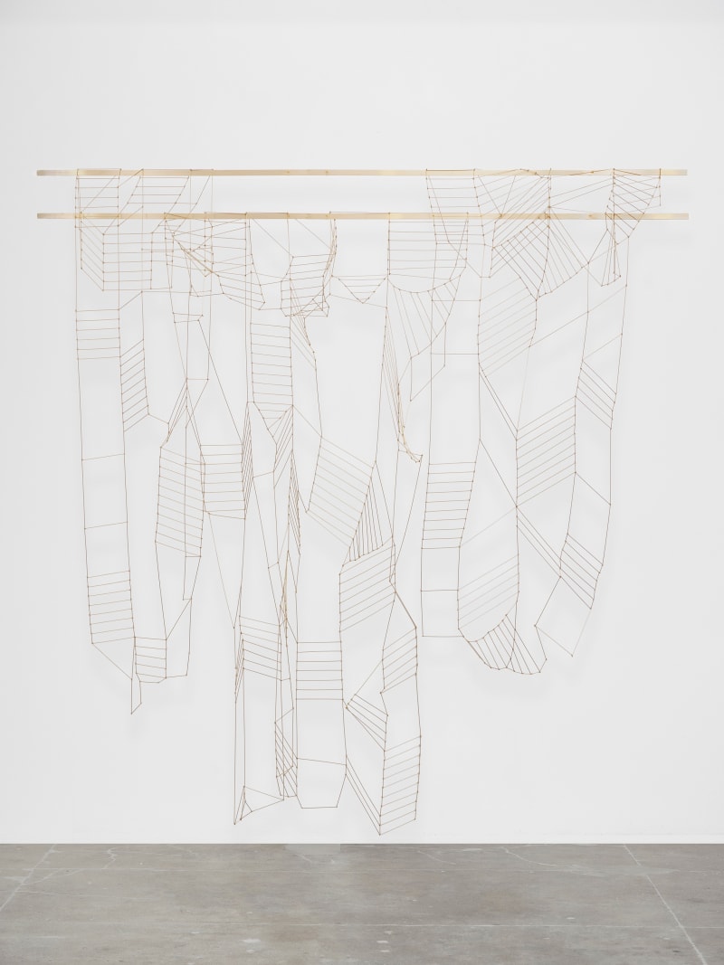 Leonor Antunes discrepancies with W.W. #14, 2025 Brass Dimensions variable Left most element laid flat: 132x29 Center element laid flat:...