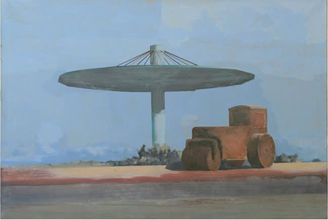 Edi Hila Rouleau Compresseur á l'Abri / Steamroller Under Shelter, 2001