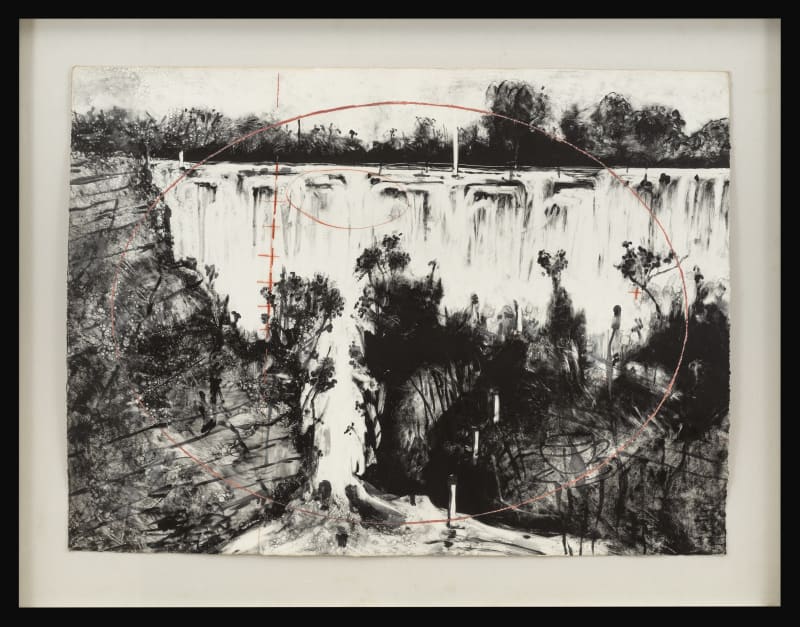 William Kentridge Colonial Landscape (Falls Looking Upstream), 1996 Charcoal and colored pencil on paper Paper: 29 3/4 x 39 3/4...