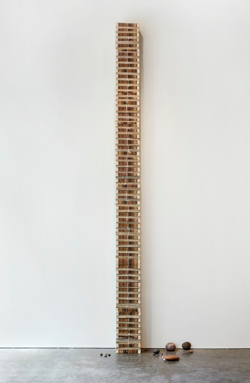 william córdova lumumba-zapata (bpp vol. ii, no. 25, sunday, march 9, 1969), 1969-2009 3000 bundled newspapers, reprinted photographs, stones, gourds...