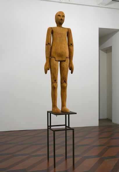 Juan Muñoz Wooden Figure on Optical Floor, 1987