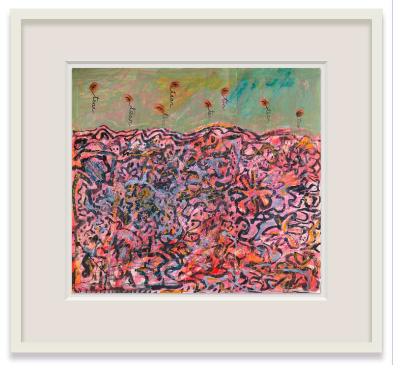 Robert Smithson Tear, 1963 Gouache, crayon, collage on paper Paper: 24 x 26 1/2 in. (61 x 67.3 cm) Frame:...