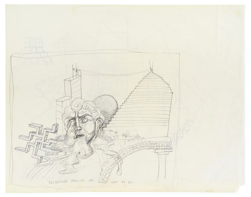 Robert Smithson Ill Defined Drawing or What Not to Do, n.d. Pencil on paper Paper: 19 x 24 in. (48.3...