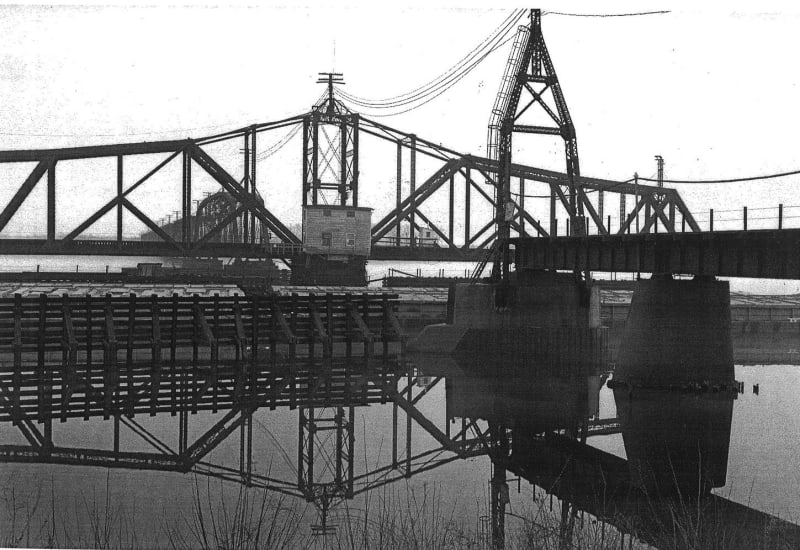 Lothar Baumgarten Soo Line Railroad Swing Bridge I, Mississippi River Sabula, Jackson County Iowa, 1989