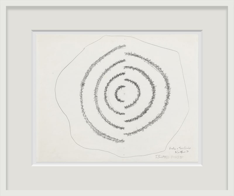 Robert Smithson Island Maze [Roots + Tree Limbs], 1971