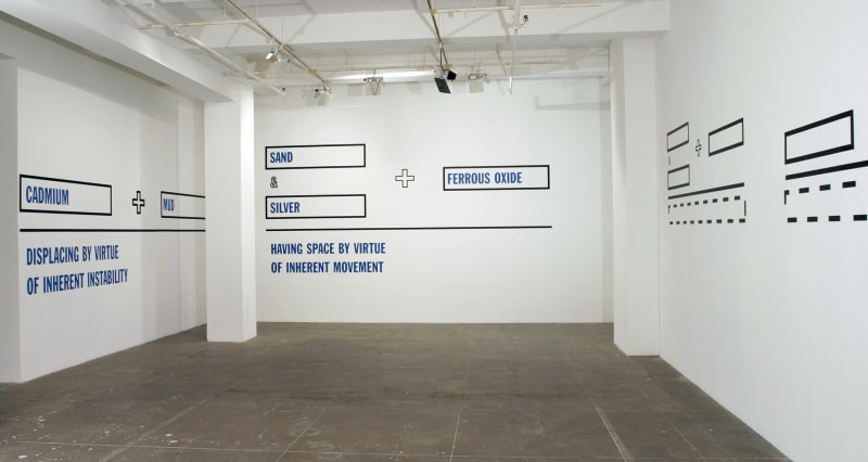 Lawrence Weiner TITANIUM & LEAD + AIR…(see description for full title), 1991