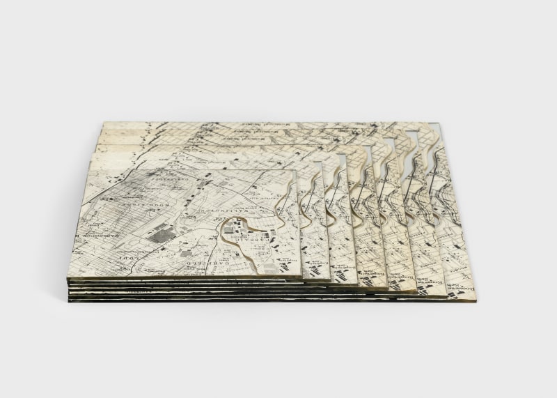 Robert Smithson Untitled, 1967 Map of Passaic, New Jersey; map on mirrors 1 x 14 x 14 in. (2.5 x...