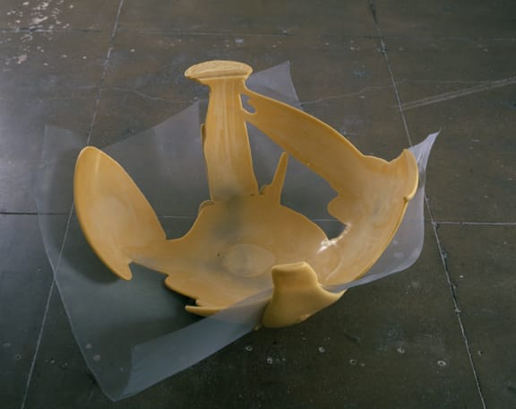 Gabriel Orozco Five Drops on a Sphere with an Orbifolding Mesh, 2003