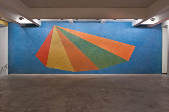 Sol LeWitt Wall Drawing #770: Asymmetrical pyramid with color ink washes superimposed, 1994