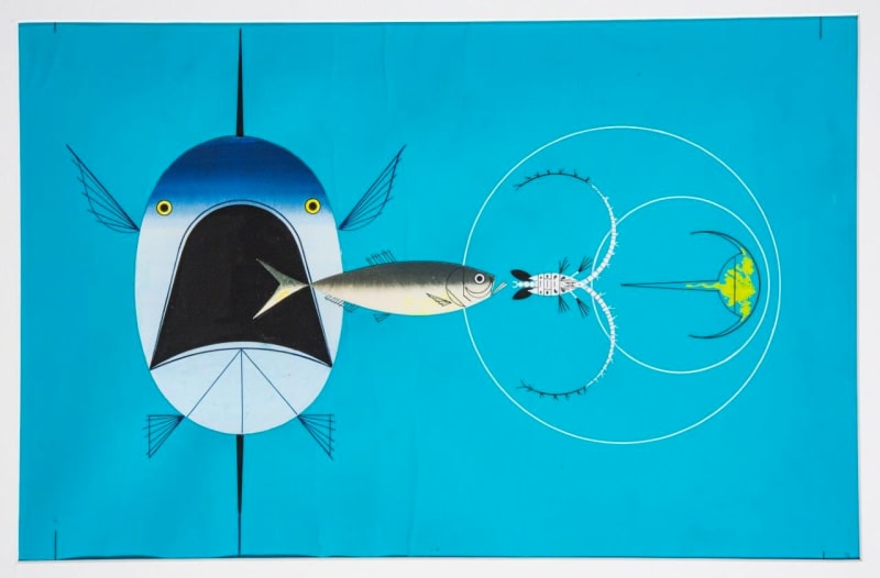 Charley Harper Aquatic Food Chain, 1961
